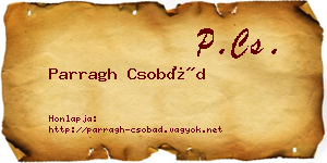 Parragh Csobád névjegykártya